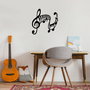 Wallity Musical - 438 Escultura de pared de metal negra